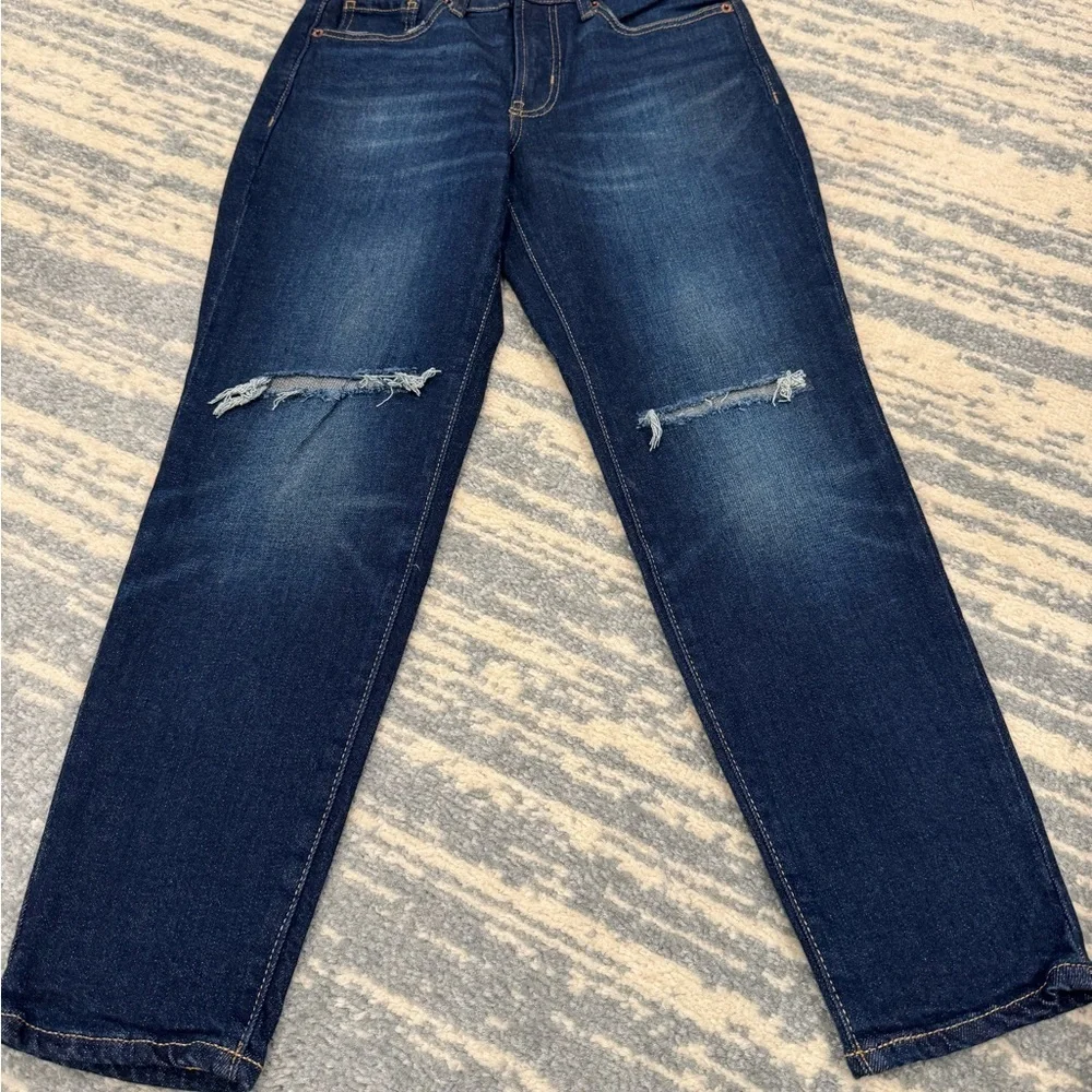 Old Navy OG Straight Distressed Blue Jeans for Women